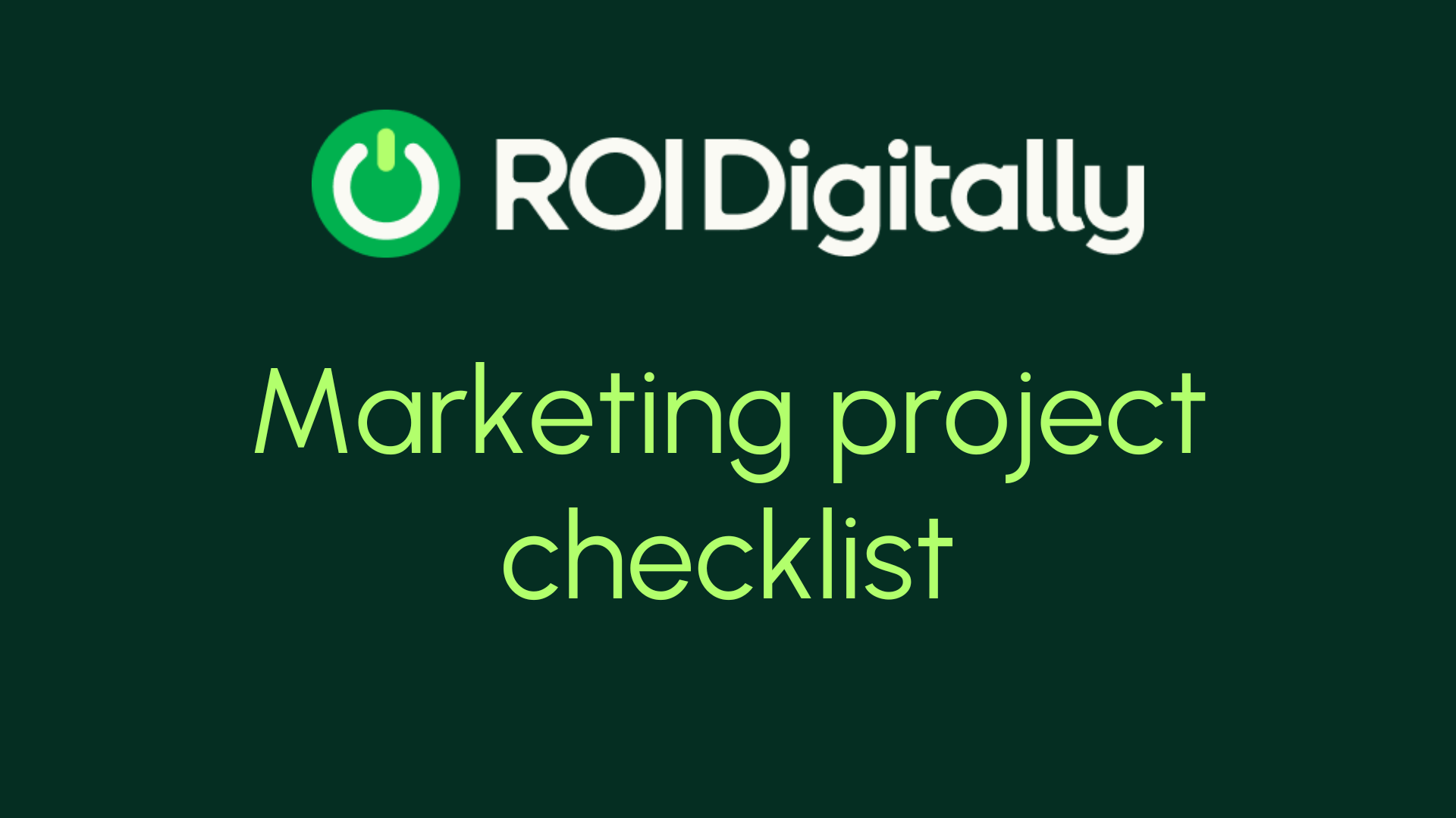 Marketing Project checklist img