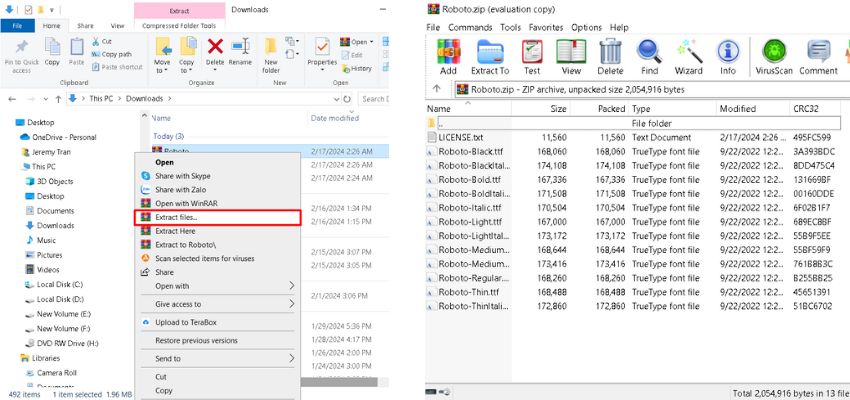 How To Add Fonts To Canva: Simple Tutorial In 2024 18 Start extracting the .zip folder containing a set of fonts